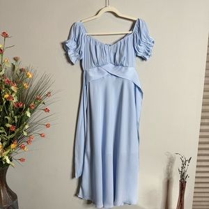 Hello Molly - Steel Blue midi dress